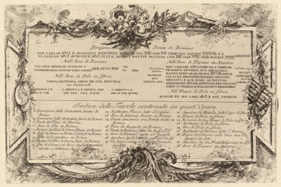 Metin Plakası by Giovanni Battista Piranesi