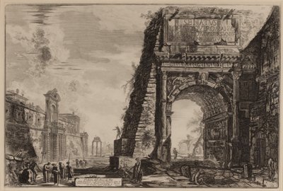 Solda Casino Farnese ile Titus Kemeri, c.1760-78 (gravür) by Giovanni Battista Piranesi