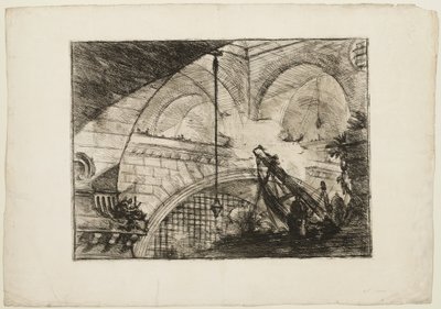 Kabuk Süslü Kemer, Hayali Hapishanelerden 11. levha by Giovanni Battista Piranesi