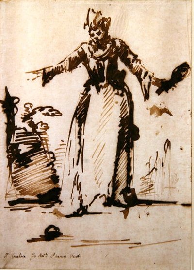 Cavalier (kağıt üzerinde kalem ve mürekkep) by Giovanni Battista Piranesi