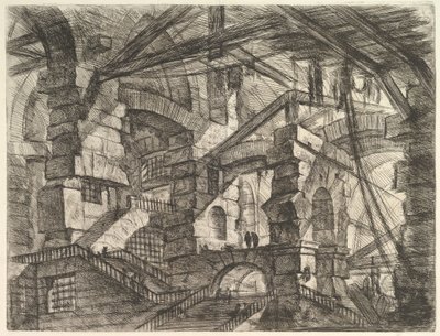 Gotik Kemer, Carceri dinvenzione Hayali Hapishanelerinden, yaklaşık. 1749-50. by Giovanni Battista Piranesi