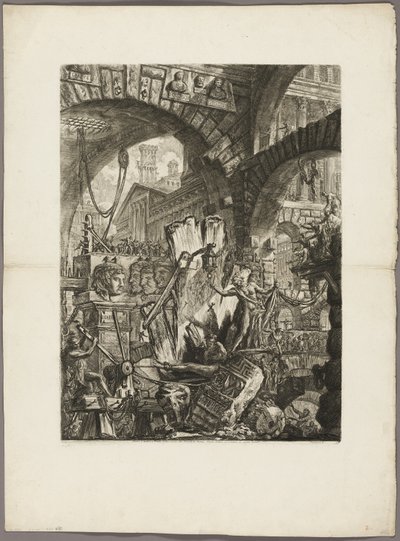 Raftaki Adam, Hayali Hapishanelerden 2. plaka by Giovanni Battista Piranesi
