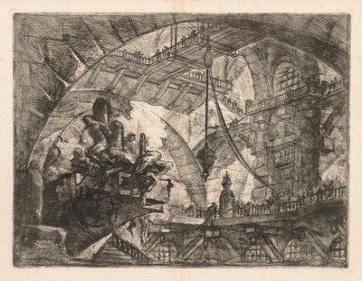 Hapishaneler: Bir Mahkum Grubuyla Geniş Bir Galeri by Giovanni Battista Piranesi