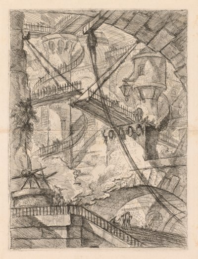 Hapishaneler: Asma Köprülü Muazzam Bir İç Mekan by Giovanni Battista Piranesi