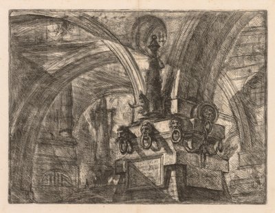 Hapishaneler: Kare Sütundan Yayılan Yuvarlak Kemerler, 1745-1750. by Giovanni Battista Piranesi