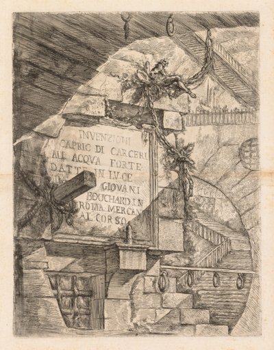 Hapishaneler: Başlık Sayfası -- Bir Hapishanenin İçi by Giovanni Battista Piranesi