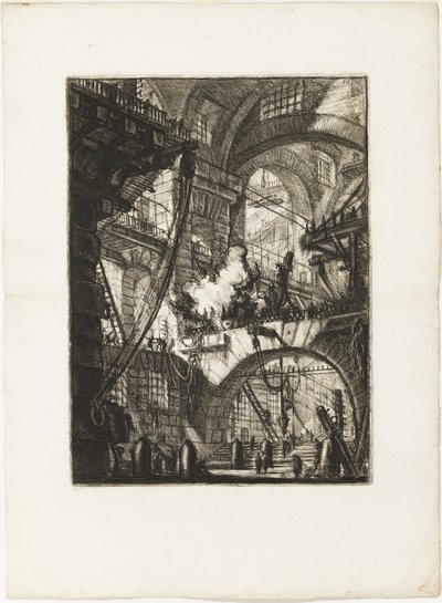 Dumanlı Ateş, Hayali Hapishanelerden 6. plaka by Giovanni Battista Piranesi