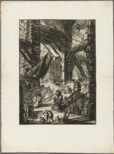 Kupalı Merdiven, Hayali Hapishanelerden 8. plaka by Giovanni Battista Piranesi