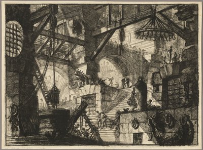 Kuyu, Hayali Hapishanelerden 13 numaralı levha by Giovanni Battista Piranesi