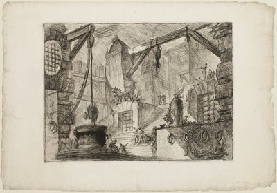 Kuyu, Hayali Hapishanelerden 13 numaralı levha by Giovanni Battista Piranesi