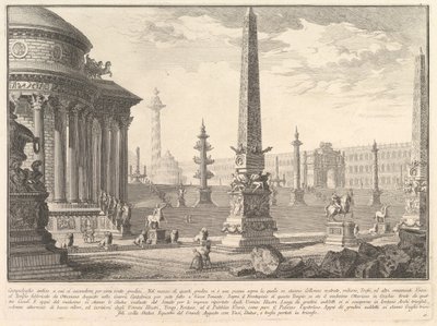 Antik Capitol yaklaşık yüz adım yükseldi. . . Campidoglio karınca..., ca. 1750. by Giovanni Battista Piranesi