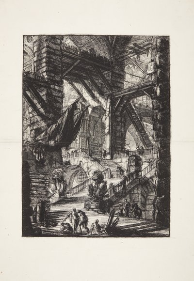 kupa ile merdiven by Giovanni Battista Piranesi