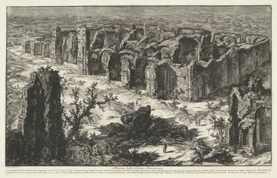 Thermen van Caracalla te Roma Antoninian Hamamı Harabeleri (nesne üzerindeki başlık) Gezichten op Roma (dizi başlığı) Giambattista Piranesi mimarı Ve (nez) iano tarafından tasarlanan ve oyulan Roma manzaraları (dizi başlığı) by Giovanni Battista Piranesi