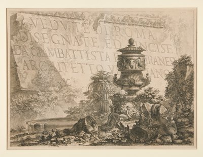 Başlık sayfası: Vedute di Roma
