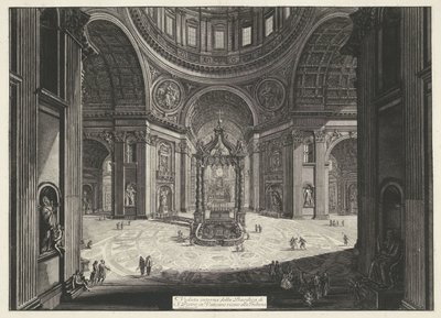 Transept van de Sint-Pietersbasiliek te Vaticaanstad Tribuna yakınlarındaki Vatikan