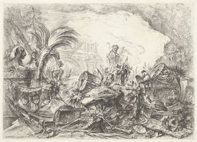 Triomfboog Dekoratif kaprisler (eski seri başlığı) Groteskler (dizi adı) by Giovanni Battista Piranesi