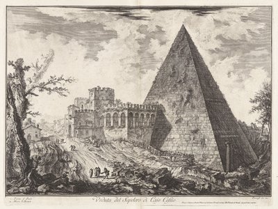 Veduta del Sepolcro di Cajo Cestio (Caius Cestius