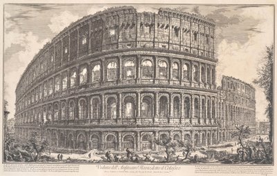Kolezyum olarak bilinen Flavian Amfitiyatrosu'nun görünümü, 1757. by Giovanni Battista Piranesi