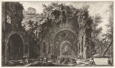 Kaynağın görünümü ve Spelonche d by Giovanni Battista Piranesi
