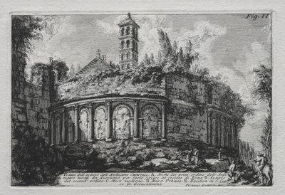 Castranse Amfitiyatrosu kalıntılarının görünümü. by Giovanni Battista Piranesi