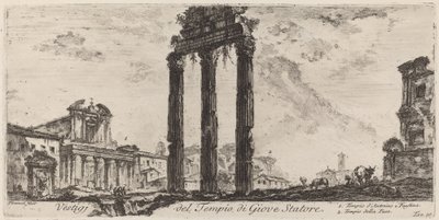 Jüpiter Stator tapınağının kalıntıları by Giovanni Battista Piranesi