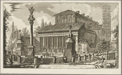 S. Lorenzo fuori delle Mura Bazilikası'nın görünümü [S. Duvarların dışında Lorenzo], Views of Rome'dan by Giovanni Battista Piranesi