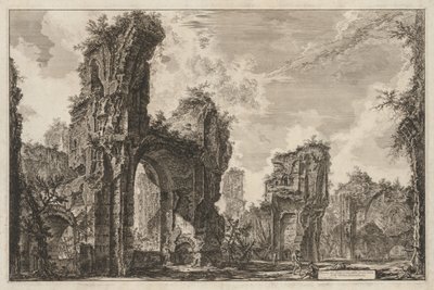 Roma Manzaraları: Sisto Harabeleri veya Antoninian Hamamlarının büyük salonunun her ikisi by Giovanni Battista Piranesi