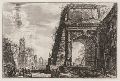 Roma Manzaraları: Kemer veya Titus by Giovanni Battista Piranesi