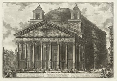 Roma Manzaraları: Pantheon, 1761. by Giovanni Battista Piranesi