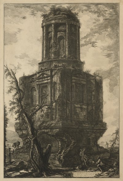 Roma Manzaraları: La Connocchia adlı Mezar by Giovanni Battista Piranesi