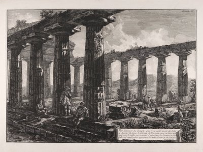 Tapınağın iç görünümü, by Giovanni Battista Piranesi