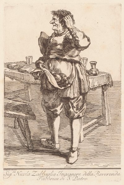Bay Nicola Zabbaglia by Giovanni Battista Piranesi, after Pier Leone Ghezzi