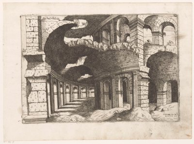 Roma Kolezyumu (nesne üzerindeki başlık) by Giovanni Battista Pittoni (I)