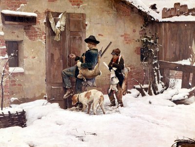 Avdan döndüm. G.Quadrone tarafından boyama. 1890 Milano by Giovanni Battista Quadrone