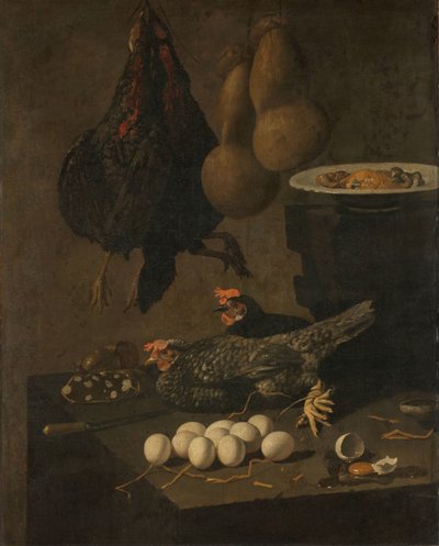 Tavuk ve Yumurta ile Natürmort by Giovanni Battista Recco