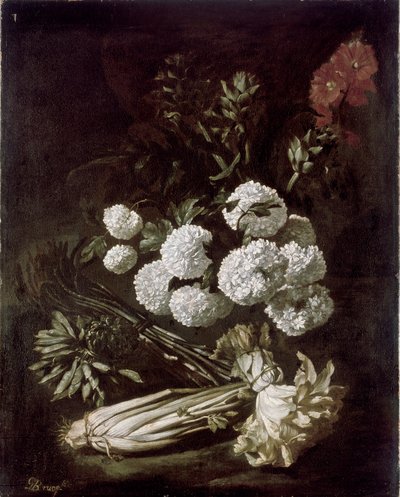 Çiçeklerin ve Sebzelerin Natürmortu, 1650