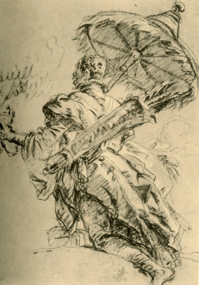 Sadak ve güneşlikli bir Moor, 1752, 1928. by Giovanni Battista Tiepolo