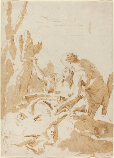 Angelica ve Medoro by Giovanni Battista Tiepolo