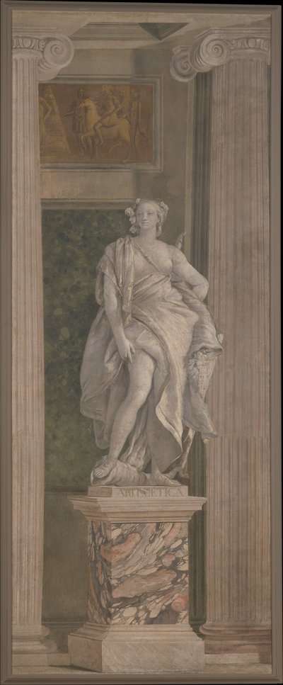 Aritmetik, 1760 (tuvale aktarılan fresk) by Giovanni Battista Tiepolo