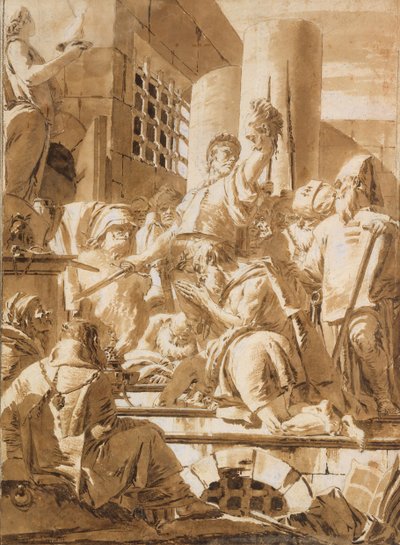 İki Erkek Azizin Kafasının Kesilmesi, 1696-1770. by Giovanni Battista Tiepolo