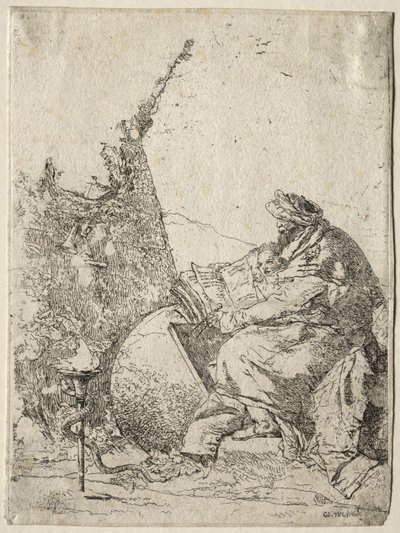 Fanteziler: Filozof. by Giovanni Battista Tiepolo