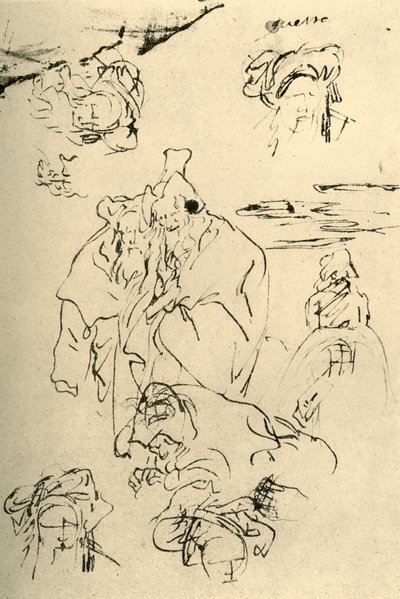 Doğuluların figürleri ve başları, 18. yüzyıl ortası, 1928 by Giovanni Battista Tiepolo
