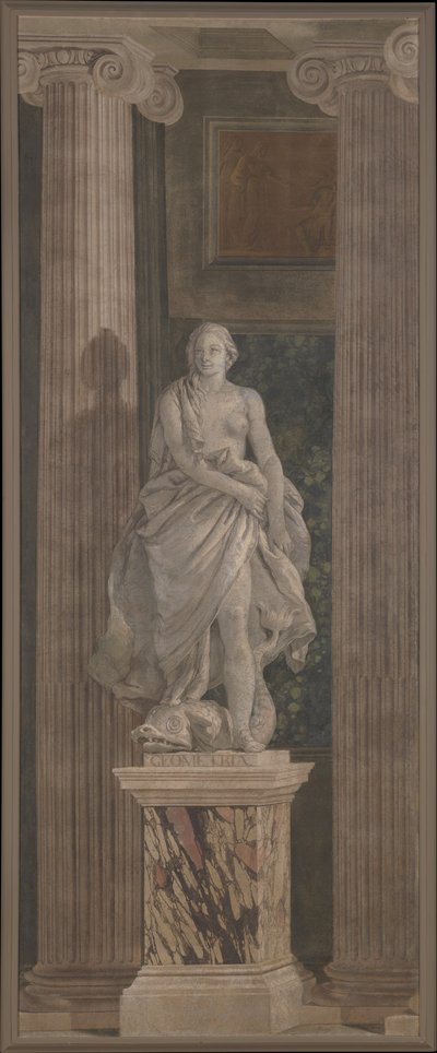 Geometri, 1760 (tuvale aktarılan fresk) by Giovanni Battista Tiepolo