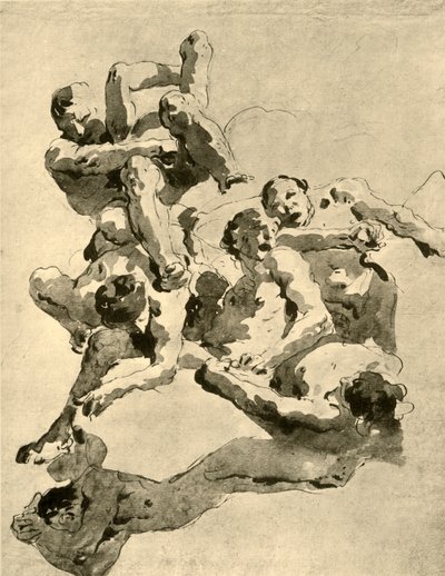 Devler savaşıyor, 18. yüzyılın ortaları, 1928 by Giovanni Battista Tiepolo