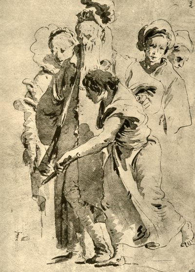 Şekil Grubu, 18. yüzyıl ortası, 1928 by Giovanni Battista Tiepolo