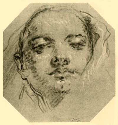 Bir Kadının Başı, c1739-c1744, 1928 by Giovanni Battista Tiepolo