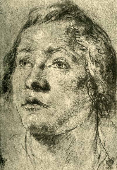 Bir Genç Adamın Başı, 18. yüzyılın ortaları, 1928 by Giovanni Battista Tiepolo