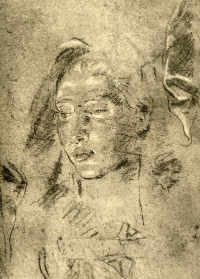 Genç Bir Kadının Başı, 18. yüzyılın ortaları, 1928 by Giovanni Battista Tiepolo