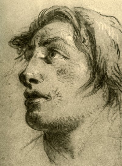 Bir Gençliğin Başkanı, neredeyse profilde ve yukarı bakıyor, 18. yüzyılın ortaları, 1928 by Giovanni Battista Tiepolo