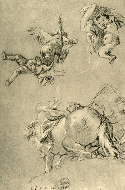 Uçan Cupids ve Horae